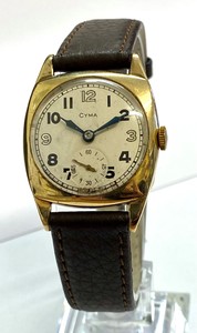 Gents Cyma Manual Wind 9ct Gold Wristwatch