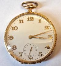 Swiss 18K Gold Pocket Watch By Rocail Circa 1910