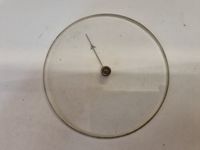 Antique hand & centre with bevelled glass for Barometer