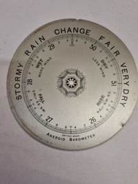 Antique Silvered Barometer Dial