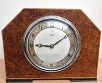 English 8 day Burr Walnut Oak Cased Timepiece