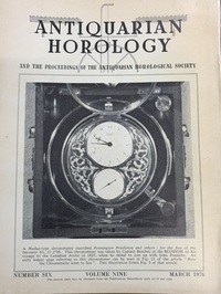 Antiquarian Horology Magazines 1976