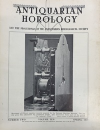 Antiquarian Horology Magazines 1977