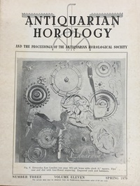 Antiquarian Horology Magazines 1979