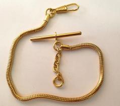 New gold plated pocket watch chain