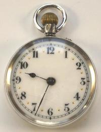 Ladies Silver Cased Swiss Cylinder Fob Watch