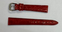 15mm Red Crocodile Grain Leather Oris Strap New Old Stock 07 11519