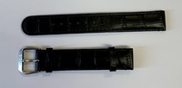 16mm Black Leather Oris Strap New Old Stock 07 51653