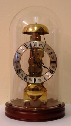 modern german skeleton mantel clock