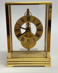 Swiss Jaeger LeCoultre 8 Day Skeleton 4 Glass clock Clock