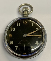 Swiss Open Face Military Style Pocket Watch