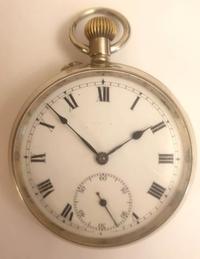 Swiss Silver Plated Pocket Watch By Baume and Co.