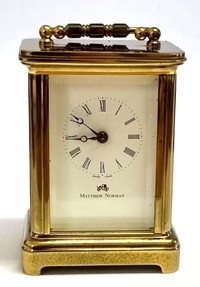 Swiss Matthew Norman 30 Day Minature Carriage Clock