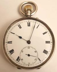 Swiss Silver Cased 3/4 Plate Cylinder Pocket Watch