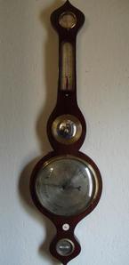 19th Century Oak Wheel Barometer