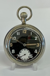 Black Dial Military Open Face Pocket Watch Ref L.7322