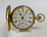 Quarter Repeater Gold  Plated Full Hunter Pocket Watch by A Lugrin