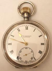 Swiss J.W.Benson Silver Cased Pocket Watch - London