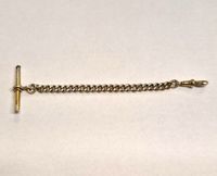 Early C20th Short Gilded Silver Watch Chain