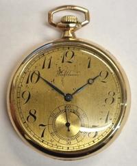 AWW Waltham Gold Plated Dress Pocket Watch