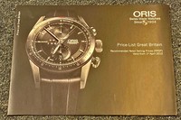 Oris Great Britain Price List 1st April 2012