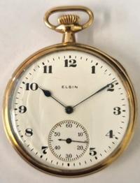 American Elgin Gold Plated Cased Pocket Watch