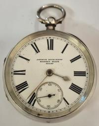 English Silver Cased Full Plate Lever Pocket Watch