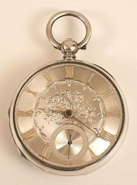 English Silver Cased Fusee Key Wind Pocket Watch
