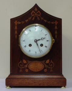 french 8 day mantel clock by vincenti striking on a gong