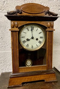 Wooden Cased Striking Mantel Clock