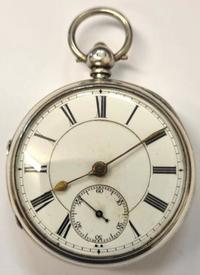 English Silver Cased Fusee Key Wind Lever c1901