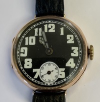 WWI 1916 Rolex Officer Style 9K Gold Trench watch