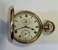 Thomas Russell and Son Gold Plate Full Hunter Pocket Watch
