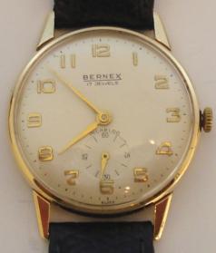9ct gold bernex swiss presentation manual wind wrist watch
