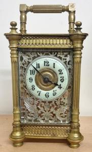 Ornate French 8 Day Time Piece Carriage Clock