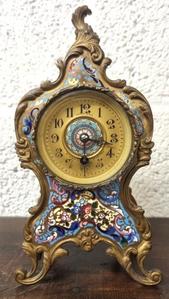 Ornate Enamelled French 8 Day Time Piece