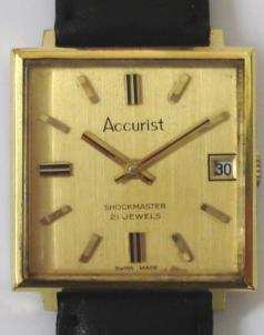 accurist swiss shockmaster 21 jewel manual wind incabloc wrist watch