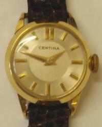 Swiss 14ct Gold Ladies Certina Wristwatch