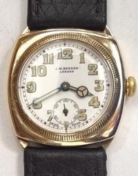 Swiss J.W.Benson 9ct Gold Hand Wind Wristwatch