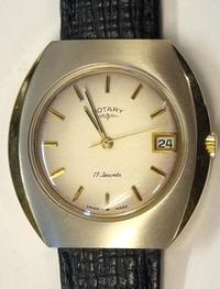 Swiss Rotary Bi-colour Date Hand Wind Wristwatch