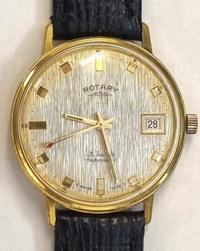 Swiss Rotary Gold Plated Automatic Date Watch