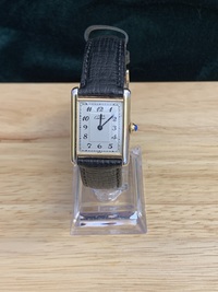 must de Cartier Unisex Tank Watch Vermeil Gilded Silver Case