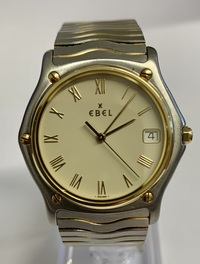 Gents Steel and Gold Swiss Ebel Sportswave Quartz Wristwatch