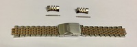 Bi Colour Stainless Steel Oris Bracelet with End Pieces New Old Stock 07 82032