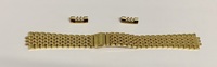 Gold Plate PVD Oris Bracelet with End Pieces New Old Stock