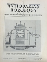 Antiquarian Horology Winter 1977 X No.5