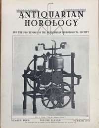 Antiquarian Horology Summer 1979 XI No.4
