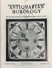 Antiquarian Horology Autumn 1980 XII No.3
