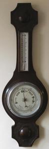 British Oak Cased Aneroid Barometer