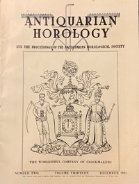 Antiquarian Horology Magazines 1981